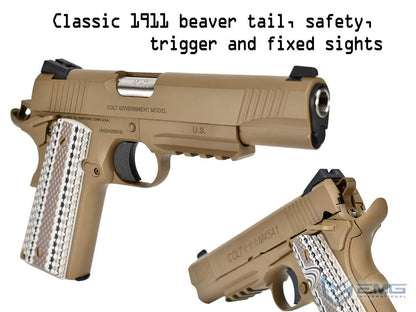 Colt M45A1 FDE Gas Blowback Pistol (EMG/Army - R48-1)
