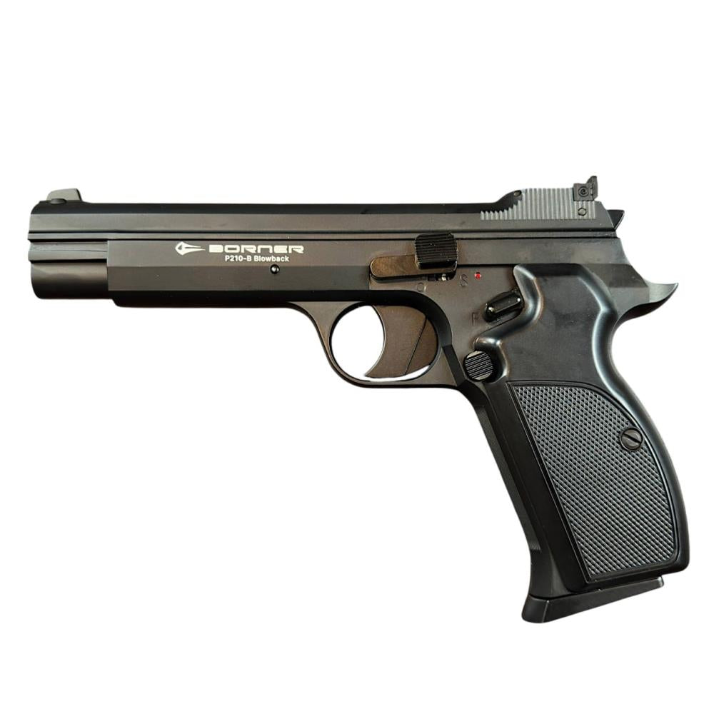 Borner P210-B Co2 Blowback Pistol (4.5mm/.177 - BB - Black)
