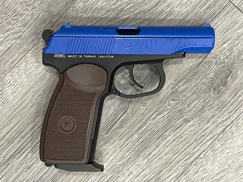 KWC MKV PM Co2 Pistol (Blowback - Black - KCB-44AHN - Top Slide Blue)