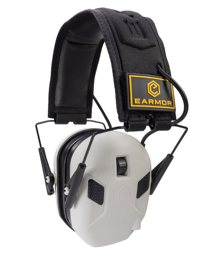 EARMOR M300X Electronic Tactical Hearing Protection Headset (White)