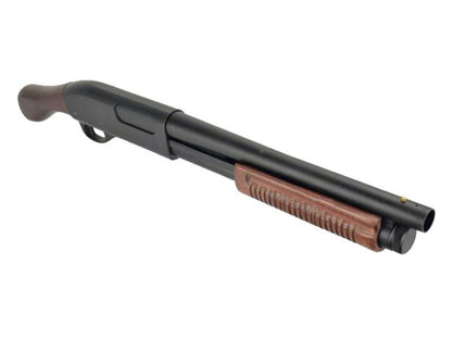 Golden Eagle M870 Sawed-Off Tri-Shot Gas Pump Action Shotgun (Real Wood - Black - 8877RW - V2)