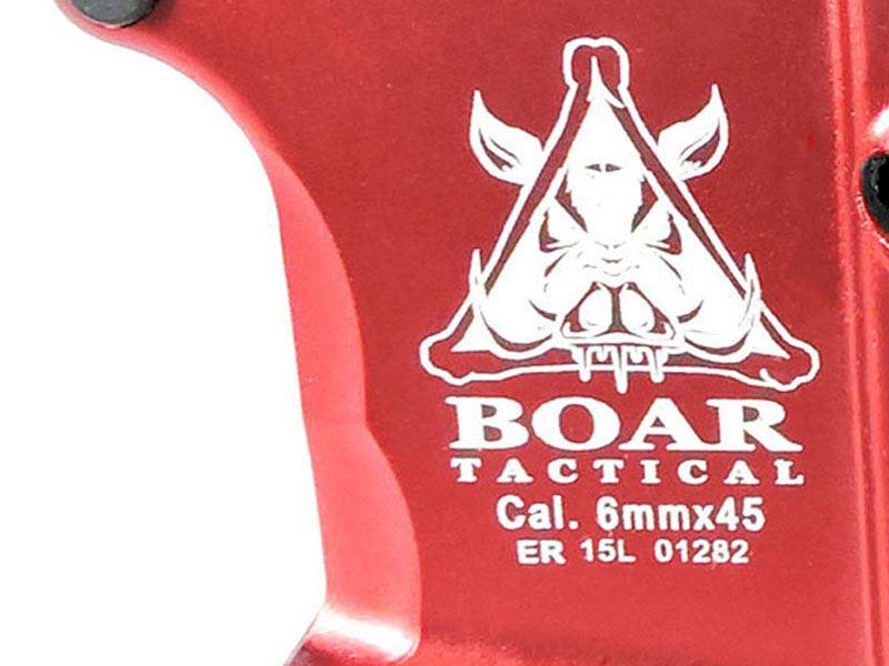 APS "Boar Tactical - Demolition" Silver Edge 17" KeyMod (Tron Stock) AEG (ASR-119X - Red)
