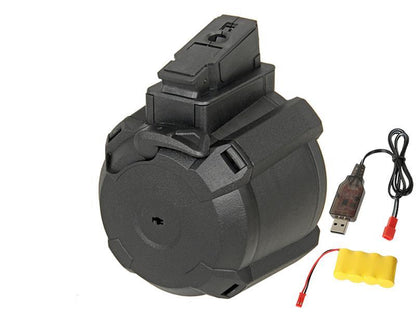 Battleaxe AK Electric Drum Magazine (Electric Winding- Black - Includes Battery and Charger)