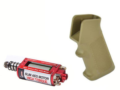 Ares Slim Pistol Grip for M4 with High Torque Slim AEG Motor (Tan - PG-M-001-DE)