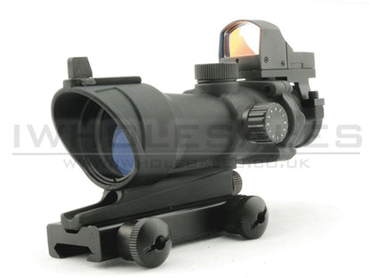UFC ACOG 4?32 Scope Red/Green Reticle with QD Mount+Mini Reddot (Black) (UFC-JA-5321-BK)