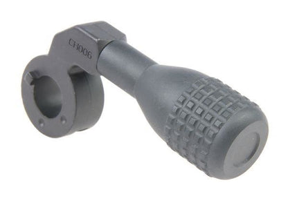 ARES Amoeba Striker Low-Profile Zinc Alloy CNC Cocking Handle (Type B) - Matte Gray (GS-CH-19)