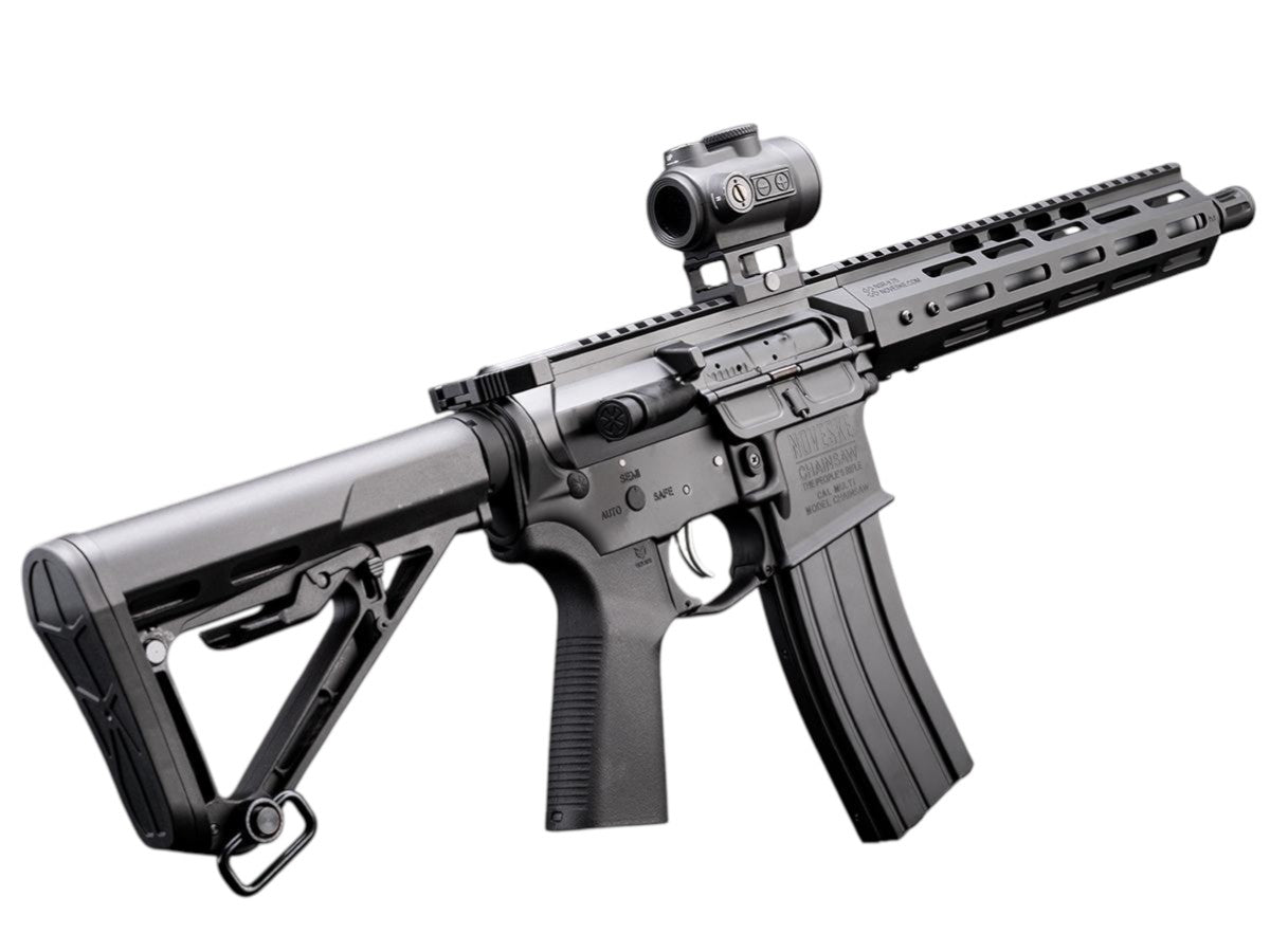 EMG x Daniel Defense M4 EAG Electric Air Gun (EDGE II Gearbox - NSR Gen. 4 RIS - 4.5mm/.177 - Chainsaw - sNCS-10B) (inc. lipo bat. and charger)