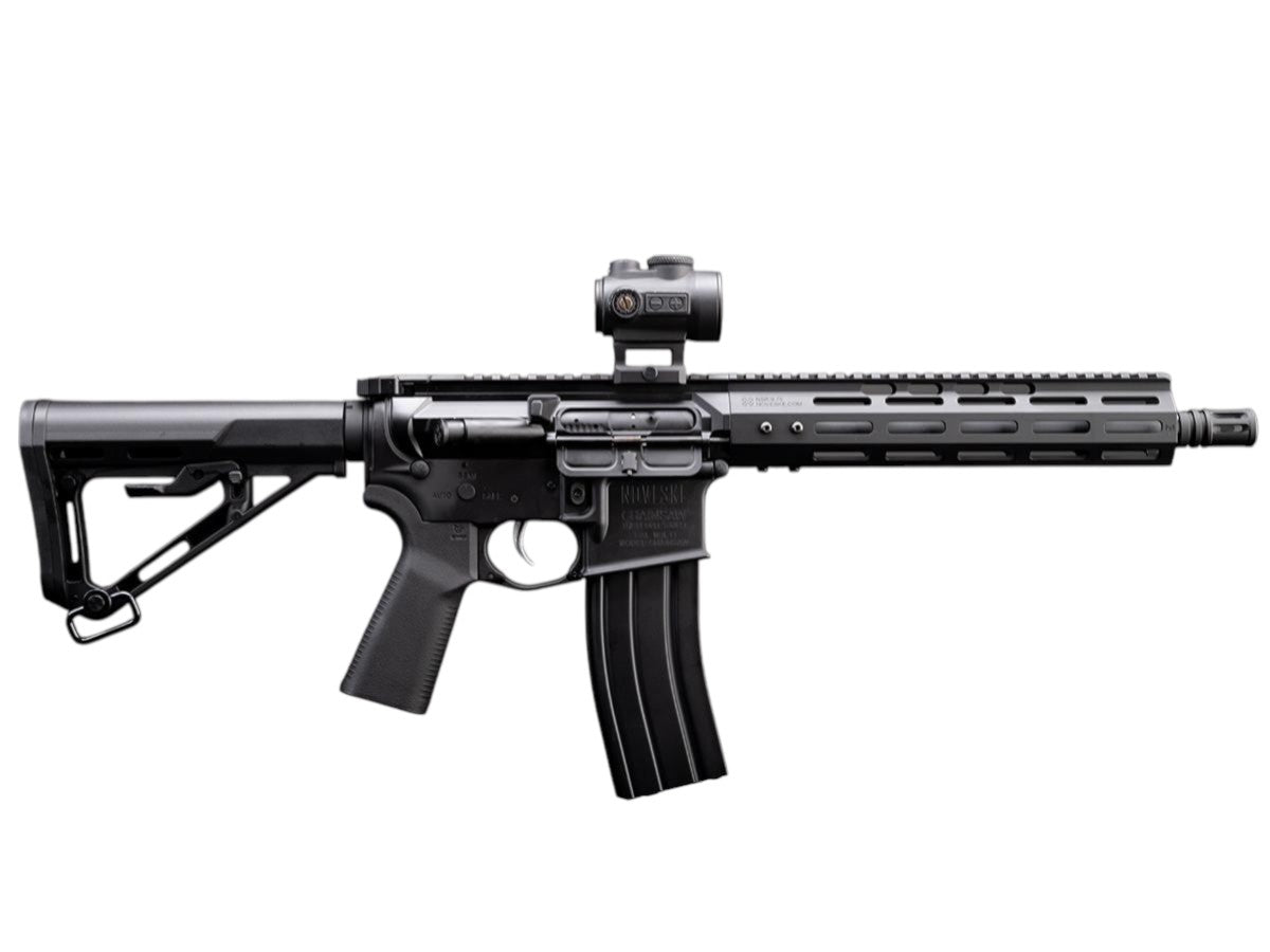 EMG x Daniel Defense M4 EAG Electric Air Gun (EDGE II Gearbox - NSR Gen. 4 RIS - 4.5mm/.177 - Chainsaw - sNCS-10B) (inc. lipo bat. and charger)