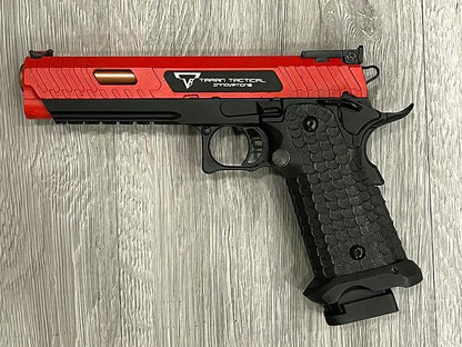 Jag Precision x Taran Tactical International Licensed JW3 Combat Master Gas Blowback Pistol (TTI - Full Metal - Top Slide Red)
