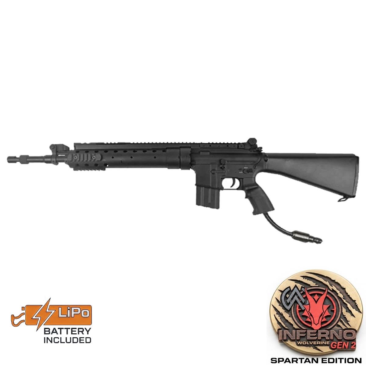 Double Bell M16 SPR MOD2 DMR (Full Metal CNC - 053) with Pre-Installed Wolverine INFERNO Gen 2 Engine, Spartan Board & FCU Battery