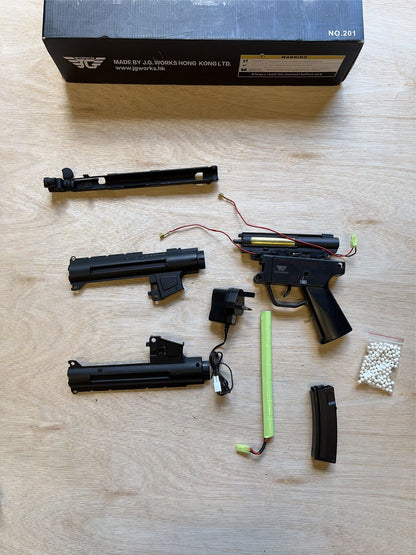 [Boneyard] JG SWAT 5K-A1 AEG (201T) - Two-tone blue - snapped gearbox shell - mag window broken