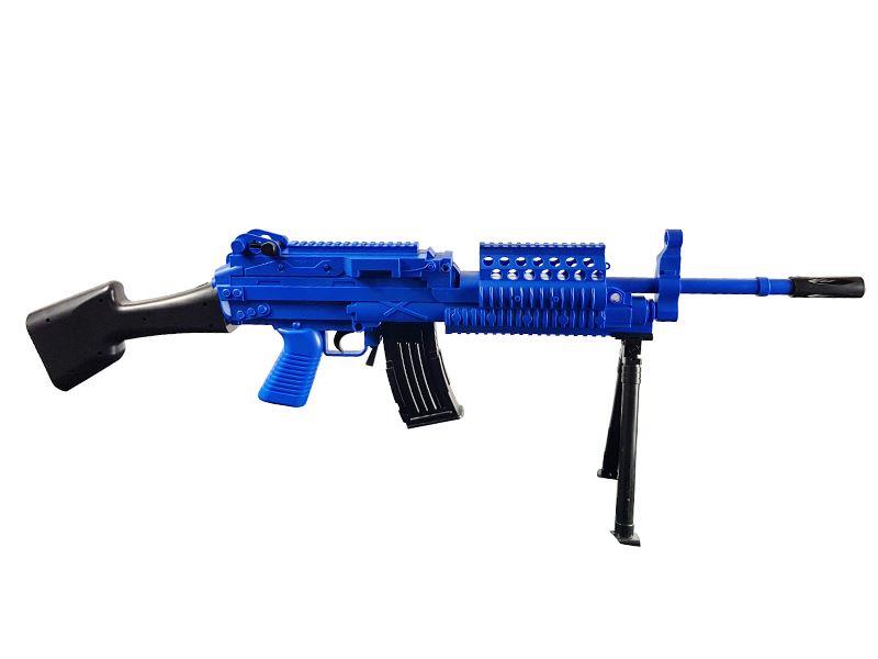 Golden Hawk M249 Rifle with Bipod (95cm Length - Spring Powered - Blue)