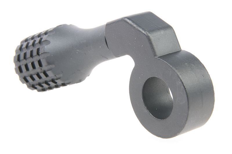 ARES Amoeba Striker Low-Profile Zinc Alloy CNC Cocking Handle (Type D) - Matte Gray (GS-CH-21)