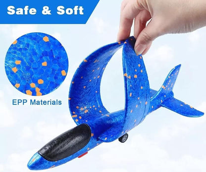 Shoot-A-Plane - Airplane Spring Launcher with Stickers (Foam - Colours May Vary)
