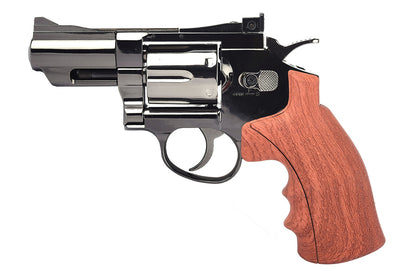 Hwasan 2.5" Co2 Revolver (4.5mm/.177 BB - Metallic - Wood Grip)