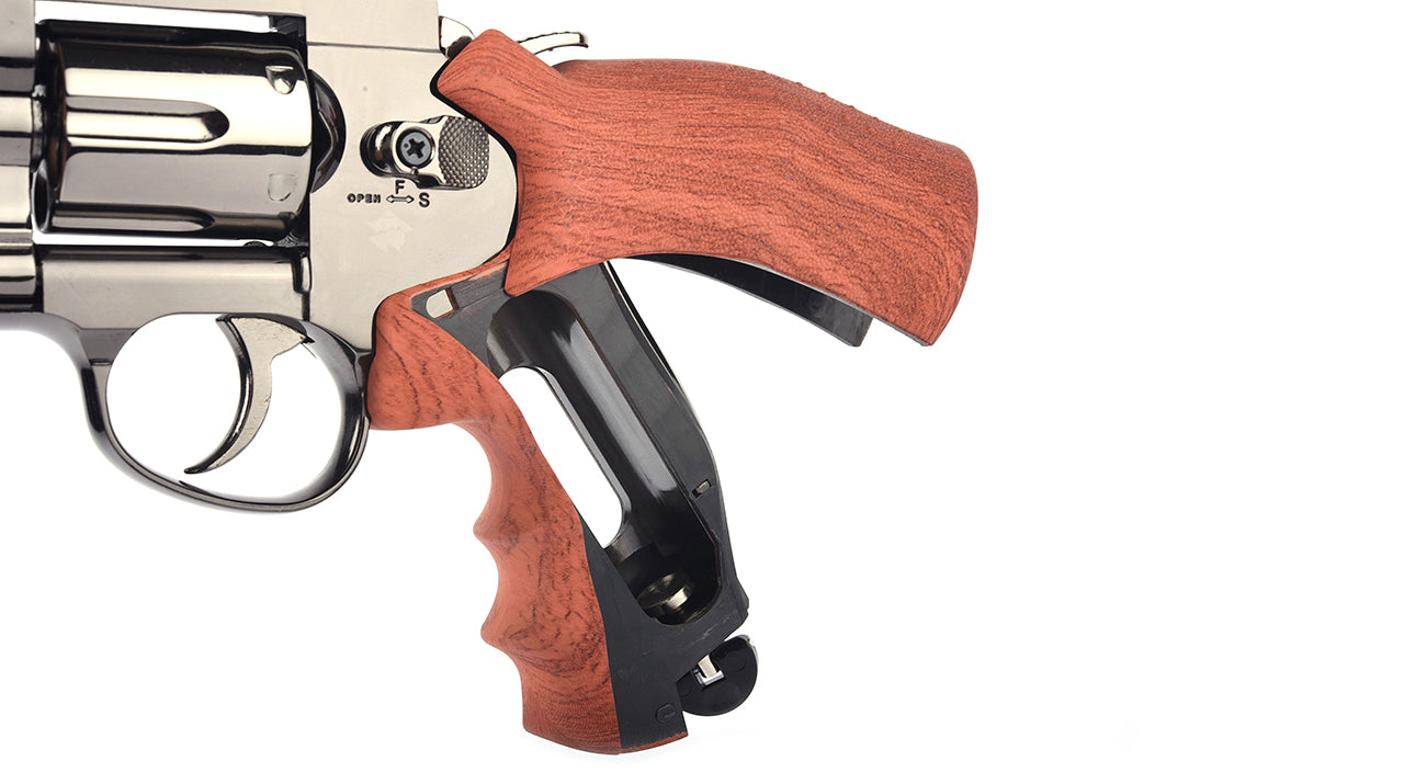 Hwasan 2.5" Co2 Revolver (4.5mm/.177 BB - Metallic - Wood Grip)