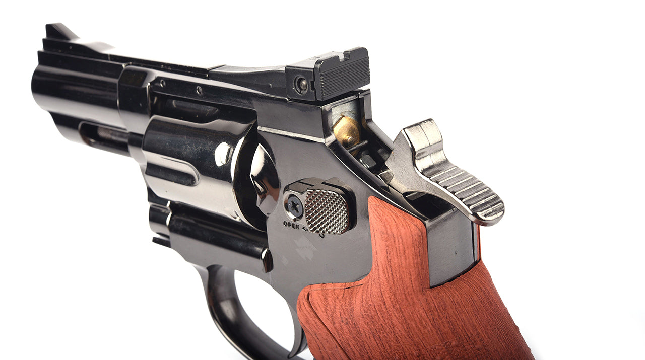 Hwasan 2.5" Co2 Revolver (4.5mm/.177 BB - Metallic - Wood Grip)