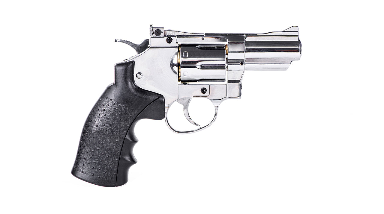 Hwasan Revolver 2.5inch Co2 Air Pistol (4.5mm- Silver - Full Metal)