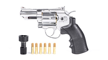 Hwasan Revolver 2.5inch Co2 Air Pistol (4.5mm- Silver - Full Metal)