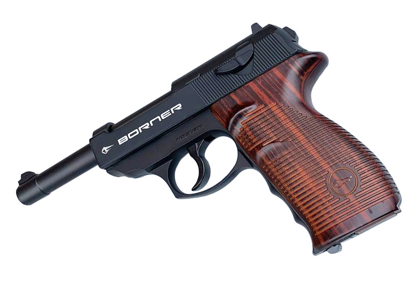 Borner 4.5mm/.177 P38 Air Pistol (Metal - Black - C41)