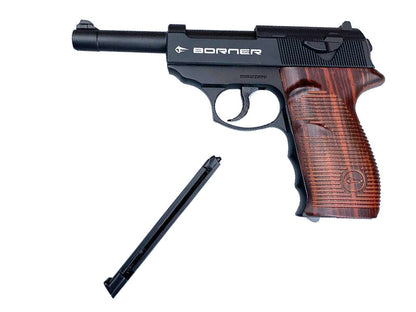Borner 4.5mm/.177 P38 Air Pistol (Metal - Black - C41)