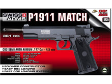 Swiss Arms 1911 4.5mm/.177 Co2 Pistol (Non-Blowback - Polymer - Cybergun - 288708)
