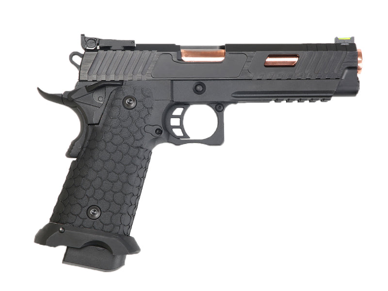 KLI JW3 Baba Yaga Hi-Capa 5.1 Co2 Blowback Pistol (Rose Gold Barrel - 4.5mm/.177 - Black)