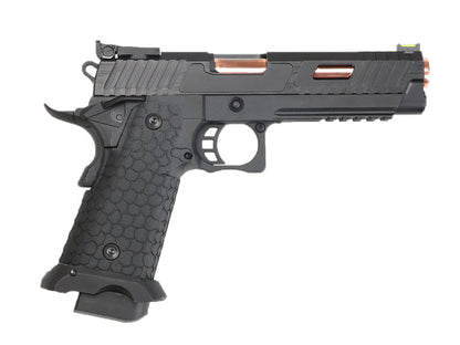 KLI JW3 Baba Yaga Hi-Capa 5.1 Co2 Blowback Pistol (Rose Gold Barrel - 4.5mm/.177 - Black)