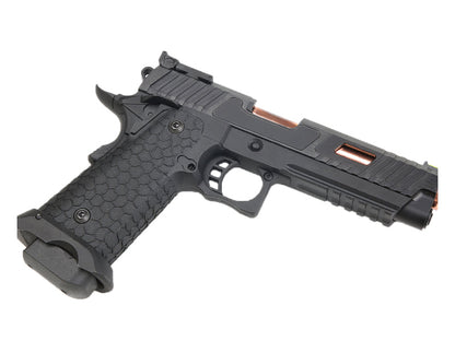 KLI JW3 Baba Yaga Hi-Capa 5.1 Co2 Blowback Pistol (Rose Gold Barrel - 4.5mm/.177 - Black)