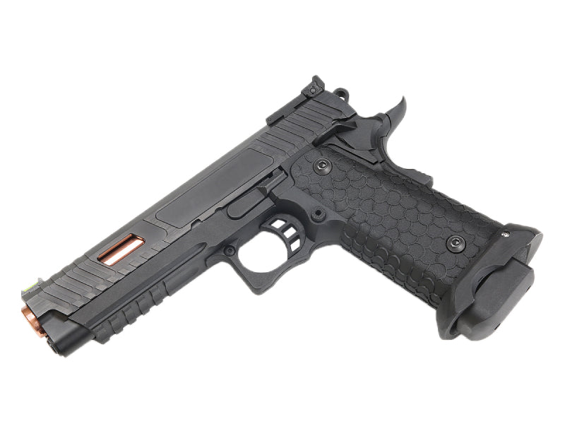 KLI JW3 Baba Yaga Hi-Capa 5.1 Co2 Blowback Pistol (Rose Gold Barrel - 4.5mm/.177 - Black)