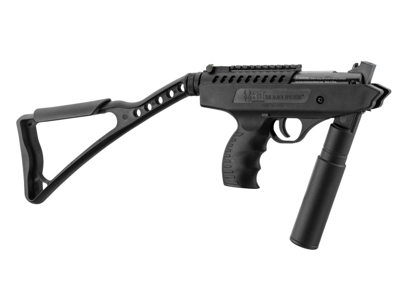 Bo Manufacture 4.5mm/.177 Langley Hitman Break Barrel Air Pistol with Silencer (7.5j - Black)