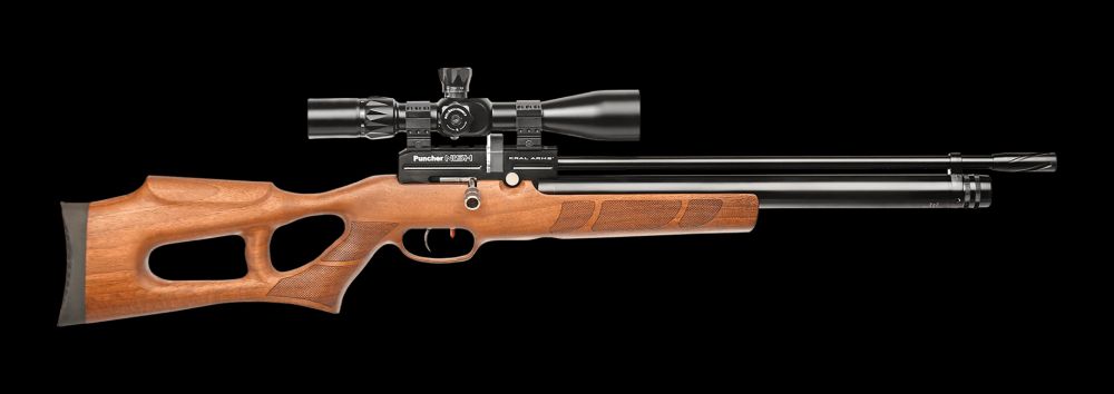 Kral Kral Nish Pcp .177 Walnut Package Package Consists Of: Kral Nish .177 Pcp Walnut Airgun Pump Konus 3-12 X 40 Shot (Kon7235) Hs1308 Green Gun Slip (Padded) Kral 1/2" Unf Silencer Black