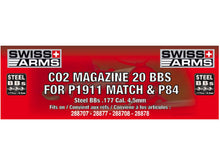 Swiss Arms 1911/P84 4.5mm/.177 Co2 Magazine (20 Rounds - Cybergun - 288812)