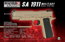 Boneyard - Swiss Arms 1911 Military 4.5mm/.177 Co2 Blowback Pistol (Metal - Tan - Cybergun - 288507) - MISSING MAGAZINE
