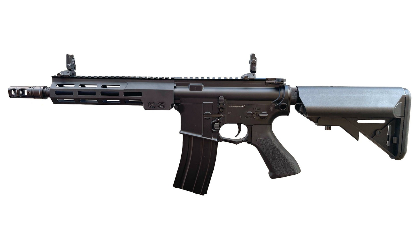 CYMA Platinum M4 8.5 M-LOK AEG (with Built-In Mosfet & Tracer Hop-Up - Black - CM.006R-8.5)