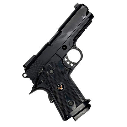 Huntsman 3.8 Hi-Capa Gas Blowback Pistol with Pistol Case (Metal Slide - ABS Body - Black - HG2)