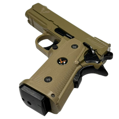 Huntsman 3.8 Hi-Capa Gas Blowback Pistol with Pistol Case (Metal Slide - ABS Body - Tan - HG2)