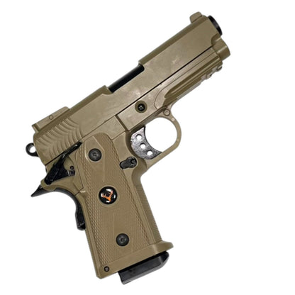Huntsman 3.8 Hi-Capa Gas Blowback Pistol with Pistol Case (Metal Slide - ABS Body - Tan - HG2)