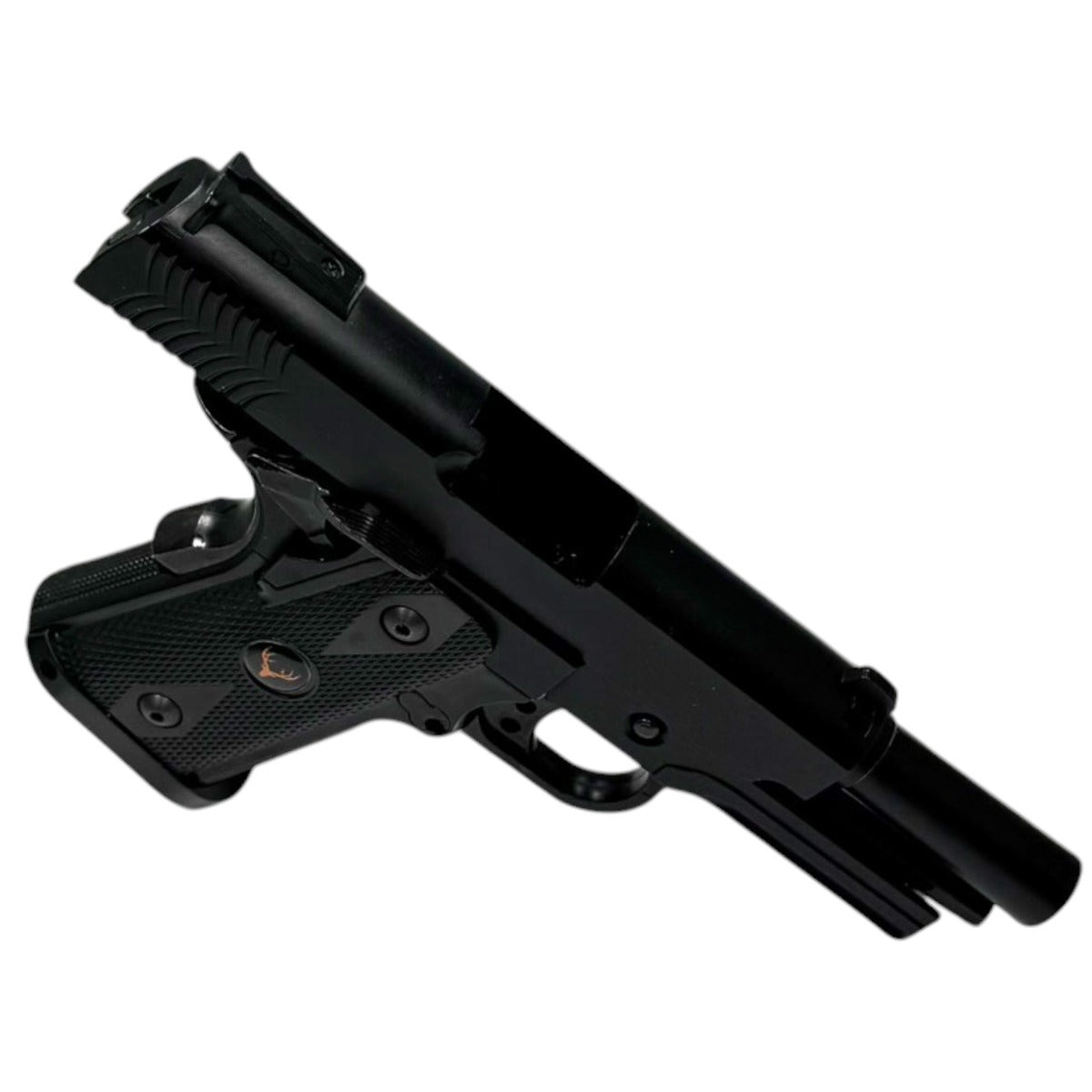 Huntsman 3.8 Hi-Capa Gas Blowback Pistol with Pistol Case (Metal Slide - ABS Body - Black - HG2)