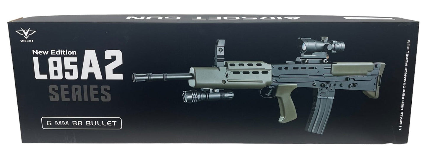 Vigor L85A2 Spring Rifle with Torch and Red Dot Sight (Blue - L85A2)