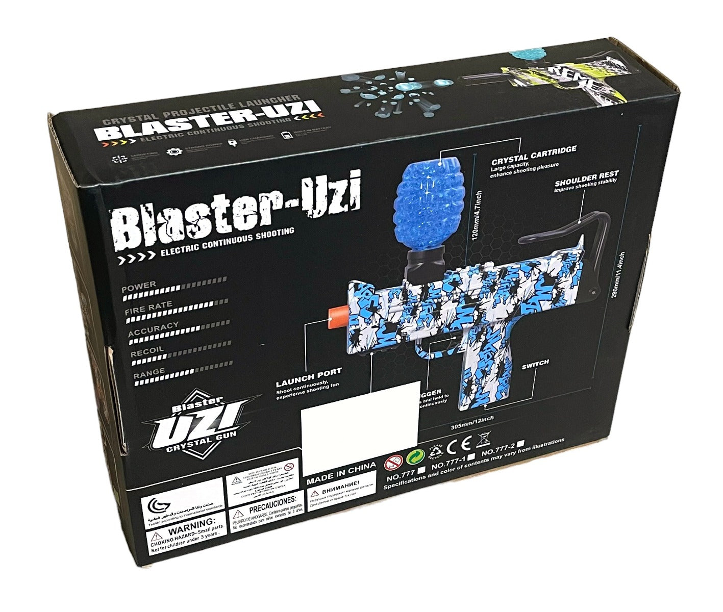 Gel Blaster - SMG9 with Silencer - 2:3 Scale - Colours May Vary - Includes Battery and Charger