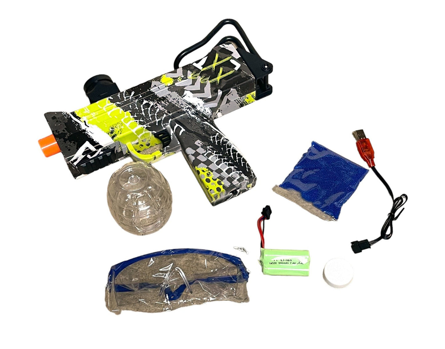 Gel Blaster - SMG9 with Silencer - 2:3 Scale - Colours May Vary - Includes Battery and Charger