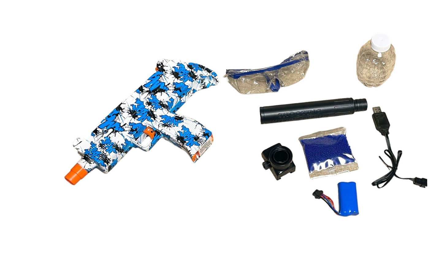 Gel Blaster - SMG9 with Silencer - 3:4 Scale - Colours May Vary - Includes Battery and Charger