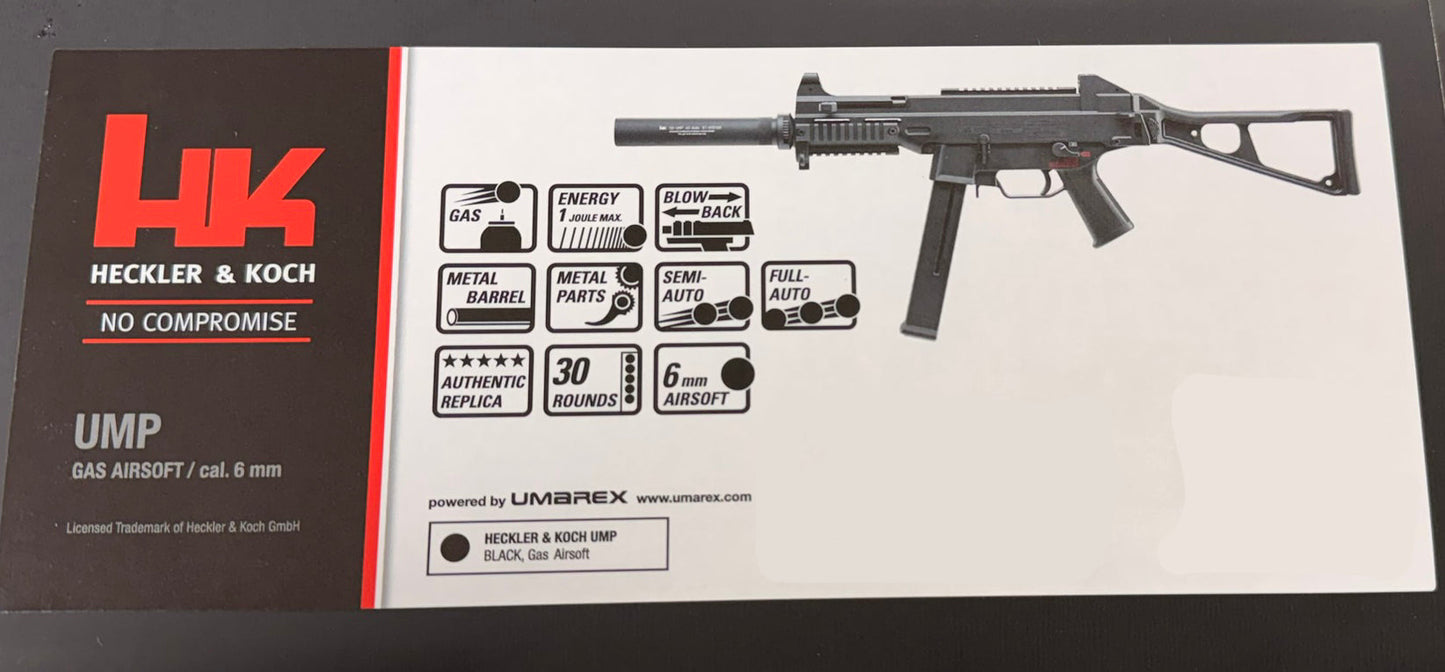 H&K UMP45 Sub-Machine Gas Blowback Gun (Umarex - by VFC - Black)