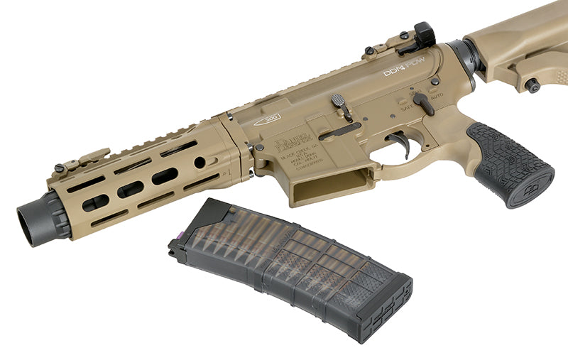 Daniel Defense x EMG DDM4 PDW SBR MWS Gas Blowback Rifle by Cyma CGS (Tan)
