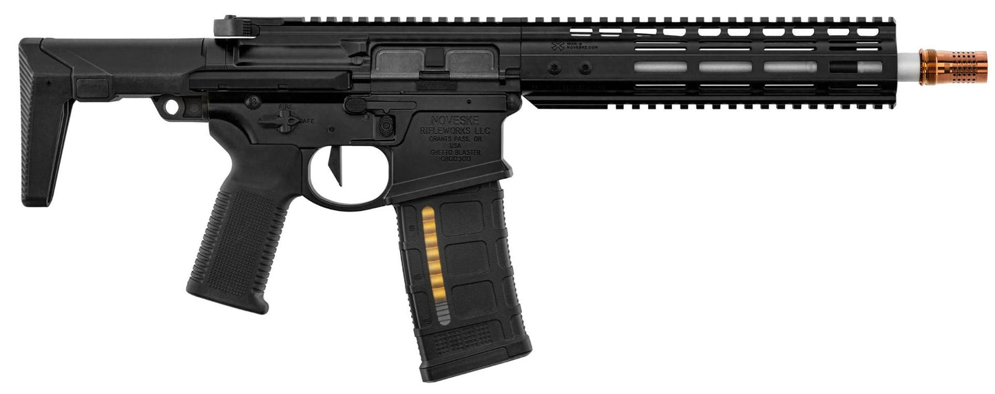 EMG Noveske N4 Ghetto Blaster 10.5 MWS Gen 3 Gas Blowback M4 by Double Eagle (Black - G102)