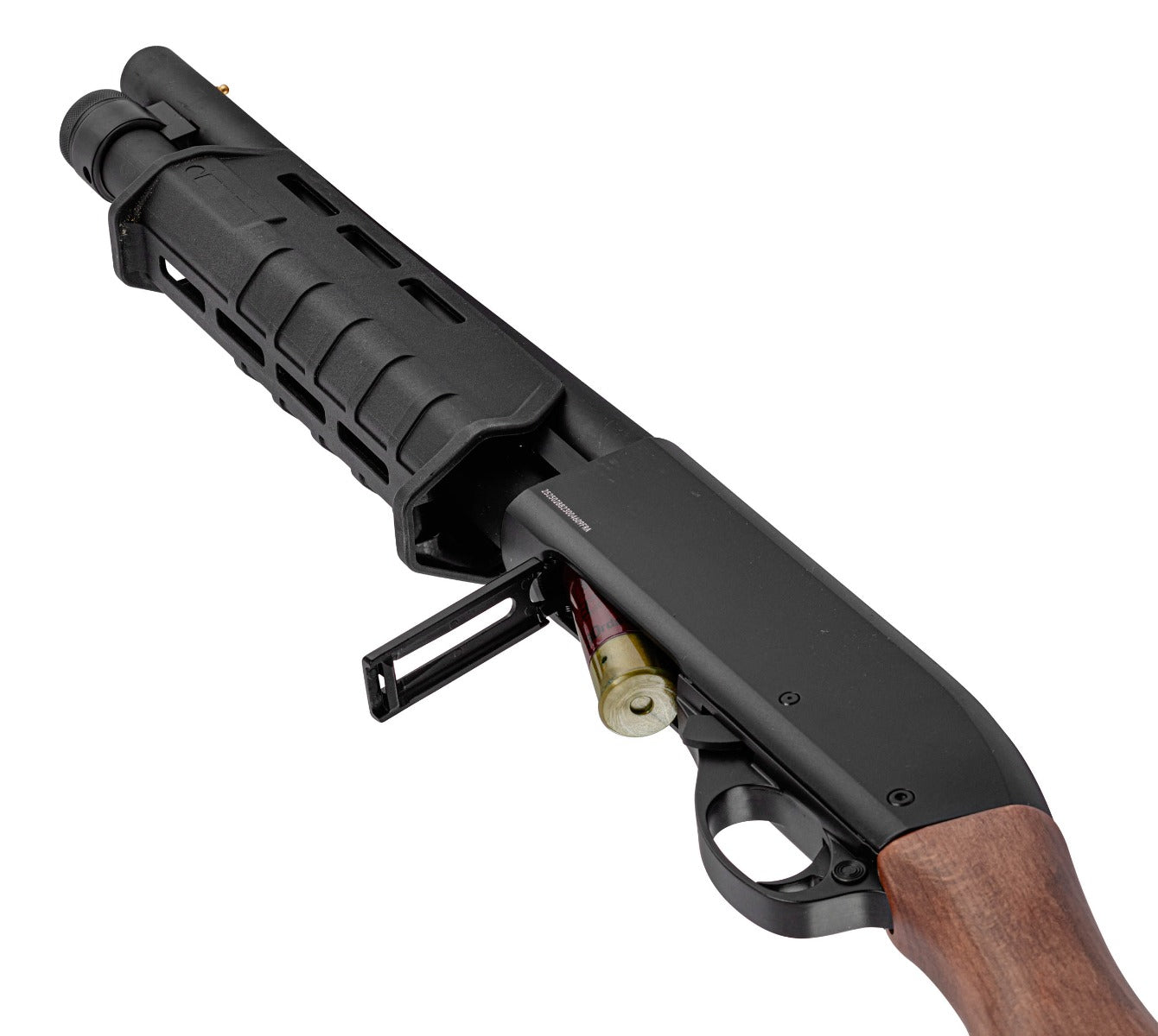 Golden Eagle M870 Metal and Wood Gas Shotgun (8887RW-M-Lok)