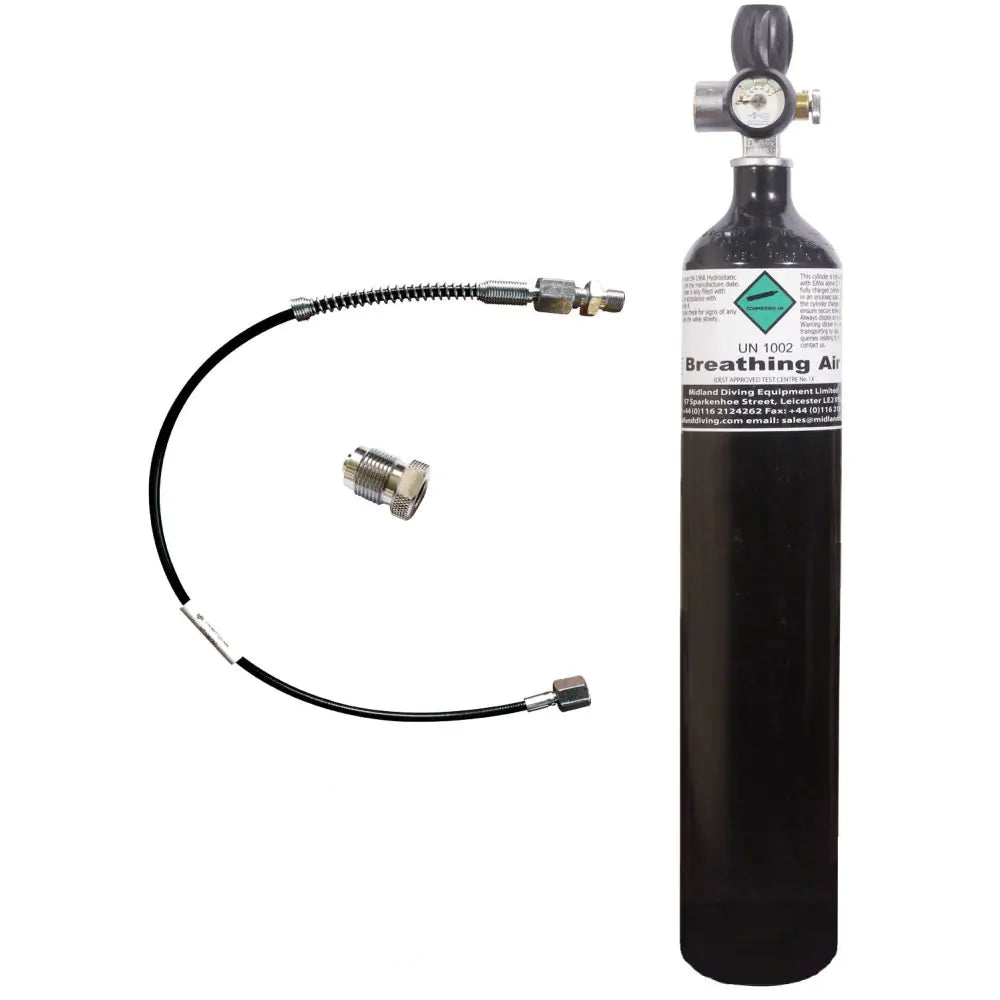 ACM 300 Bar Airgun Charging Cylinder with Jubilee Gun Valve, Gauge, Bleed and 500mm Anti Kink DIN Hose - 12L