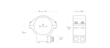 Hawke Optics -  Match Mounts ~ 9-11mm, Med 30mm 2pc - (22107)