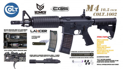 Colt x EMG M4 10.5 Gas Blowback Rifle by Cyma CGS (MWS - Black - COLT.1002)